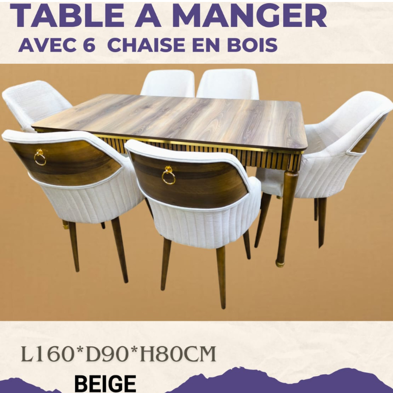 SALLE A MANGER  6 CHAISES EN BOIS