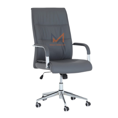 Fauteuil Président Ergonomique gris ROSTOK Réf. A0435