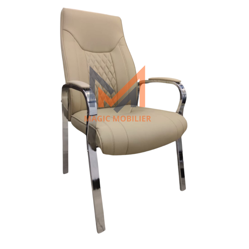 Fauteuil Visiteur Ergonomique ALFA Beige Réf. 8006V