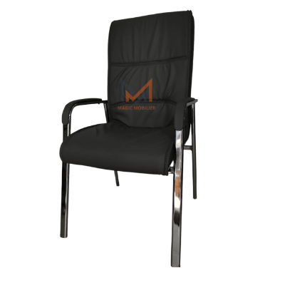 Fauteuil Visiteur Ergonomique noir ROSTOK Réf. A0436