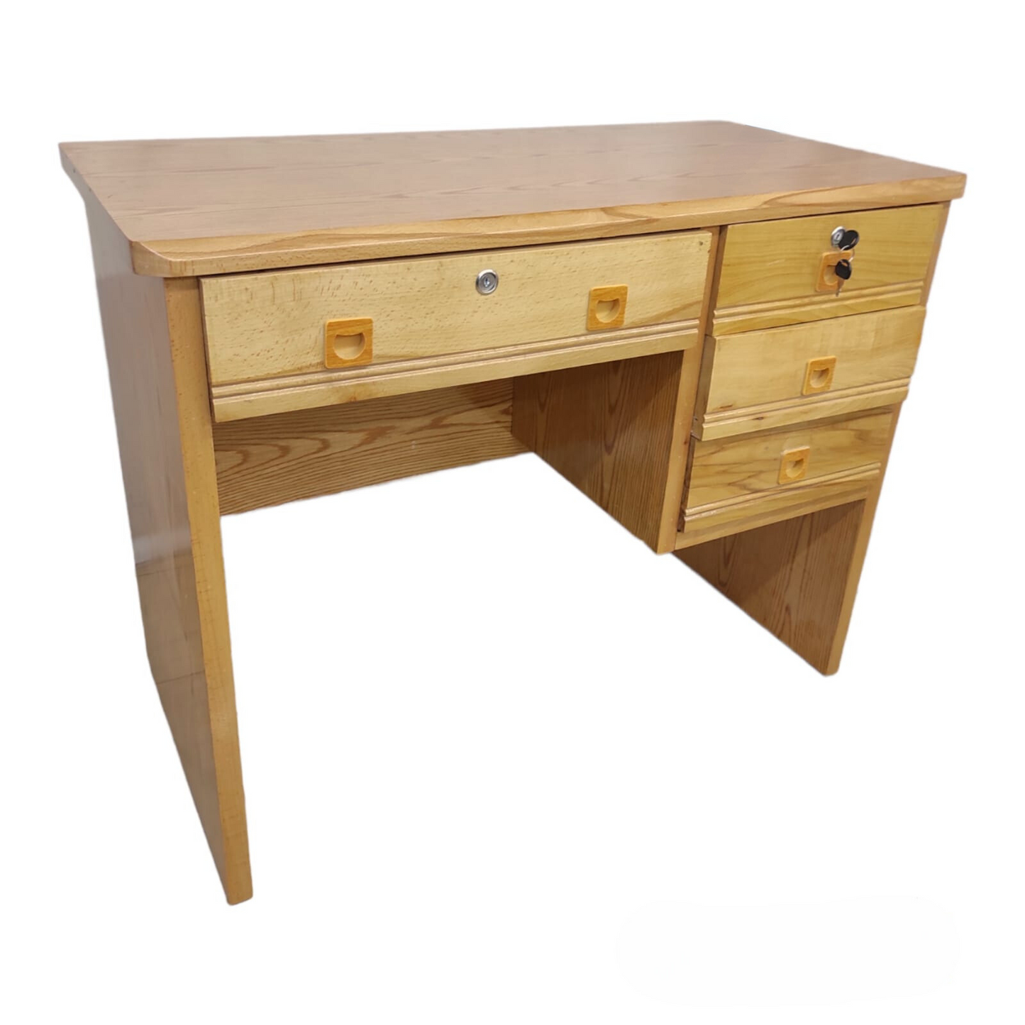 Bureau individuel en bois massif avec tiroir centrale DIM. 100 cm