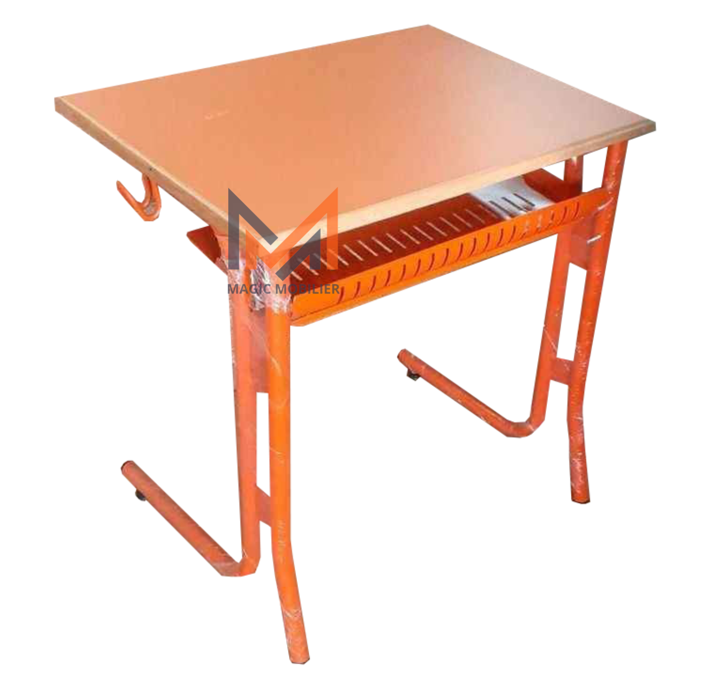 Table Scolaire individuelle piètement L avec casier métallique Réf. A330