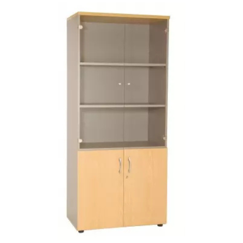Armoire haute en bois semi vitrées Réf. A0272