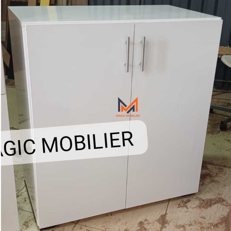 Armoire basse de bureau en bois REF A0274