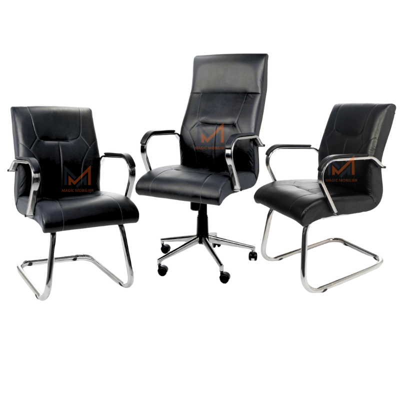 Ensemble de Fauteuil YAMAHA en similicuir NOIR Réf A0457