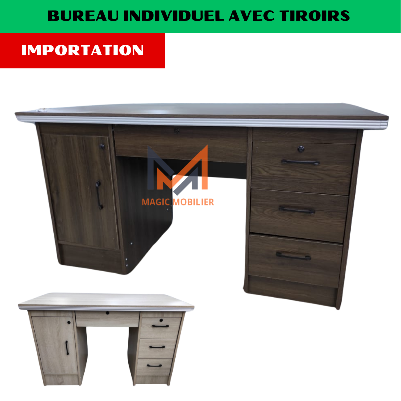 Bureau individuel avec tiroirs fixes Réf. A0465