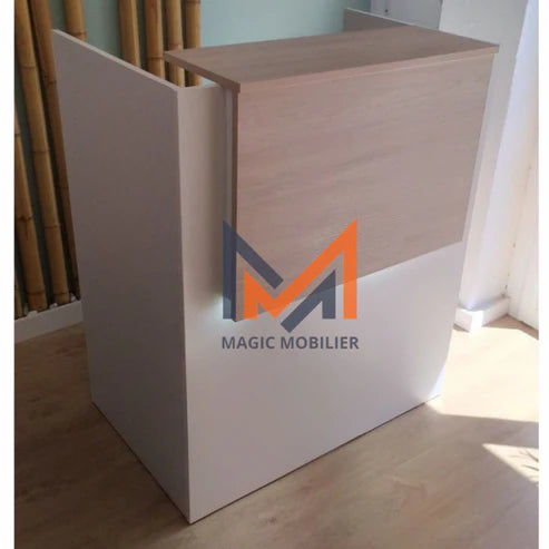 BUREAU COMPTOIR D'ACCUEIL AVEC CAISSON Réf. A0187