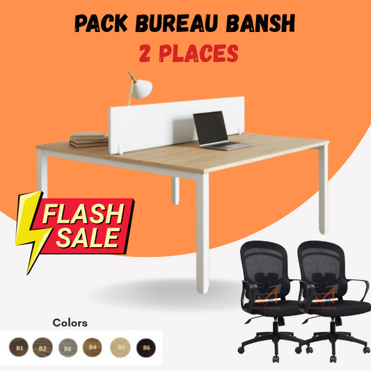 Margueritte / bureau bansh 2 places