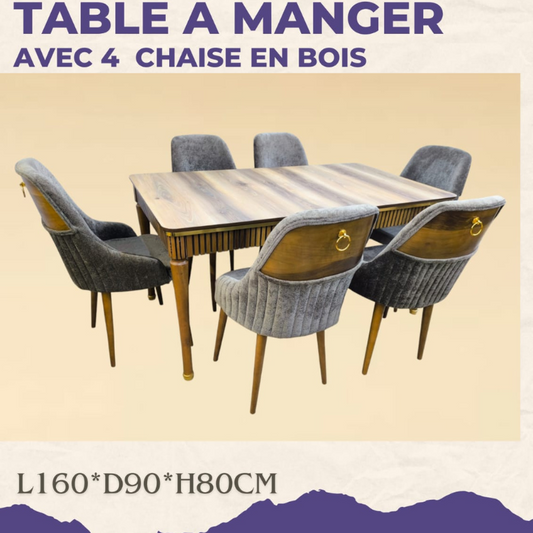 SALLE A MANGER  6 CHAISES EN BOIS