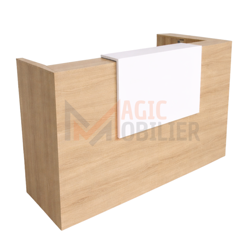 BUREAU COMPTOIR D'ACCUEIL AVEC CAISSON Réf. A0187