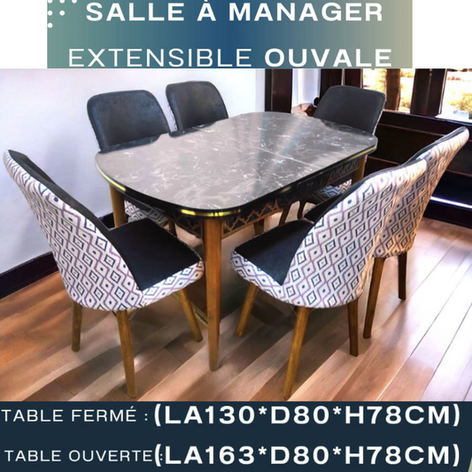 SALLE A MANGER OUVRABLE 6 CHAISES