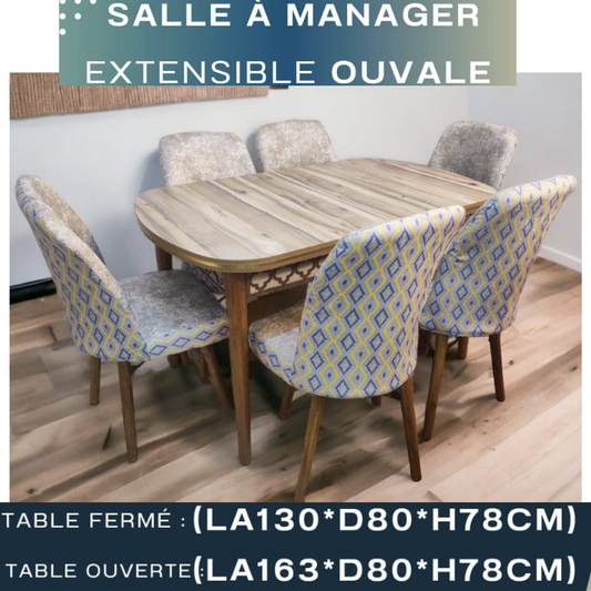 SALLE A MANGER OUVRABLE 6 CHAISES
