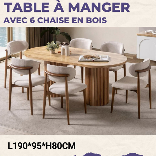 SALLE A MANGER DE LUX 6 CHAISES YAMAHA