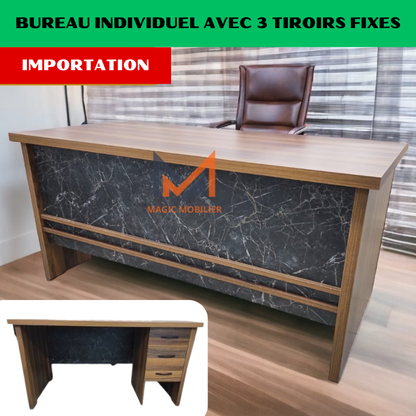 Bureau individuel avec tiroirs fixes Réf. A0463