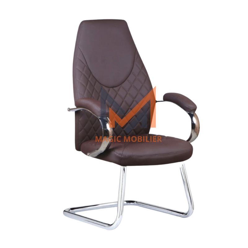 Fauteuil Visiteur Ergonomique KAWAZAKI marron Réf. A0750