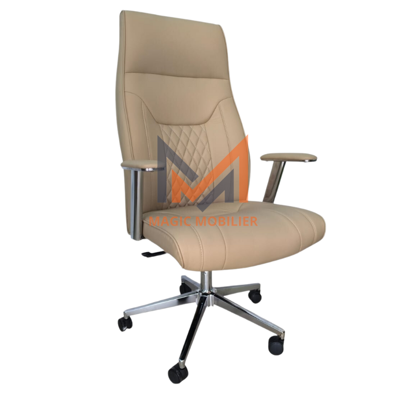 Fauteuil Président Ergonomique ALFA beige Réf. 8006P