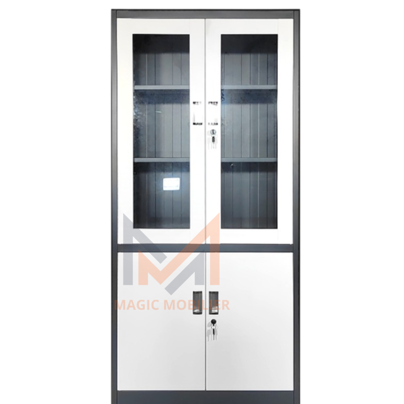 Armoire métallique haute semi vitrées avec 2 portes A-2025-1709