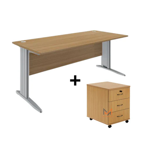 Bureau MOSCO semi métallique Réf A0368