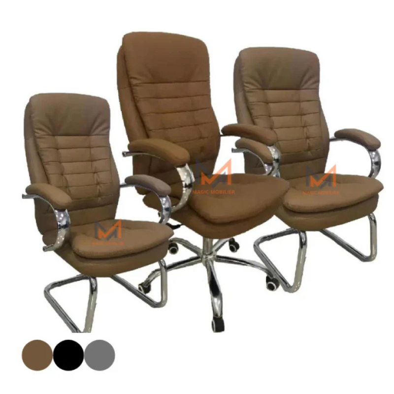 Ensemble Fauteuil RIKASO NOIR / GRIS / CAMEL  Réf. A0135