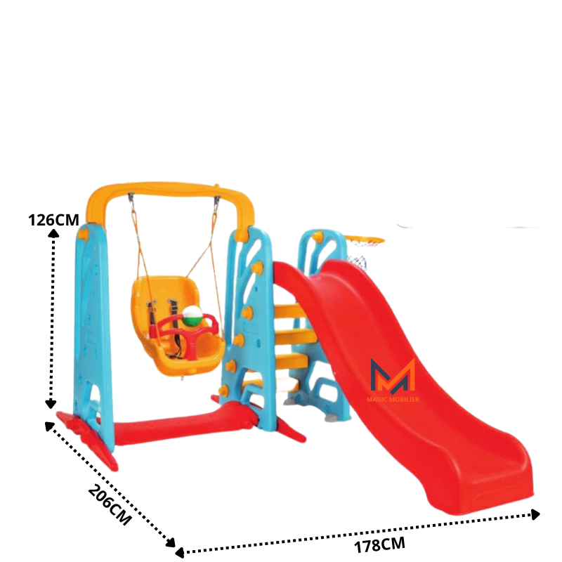 Ensemble Toboggan et Balançoire Mignon Réf. A0529