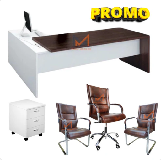 Ensemble bureau de direction SALMON avec chaises Réf. A0411