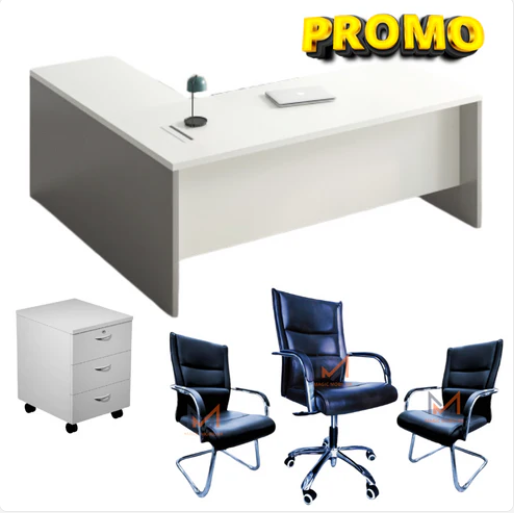 Ensemble bureau de direction LYKAN avec chaises Réf. A0402