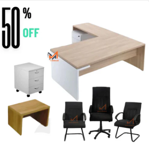 Ensemble bureau de direction SALMON avec chaises Réf. A0223