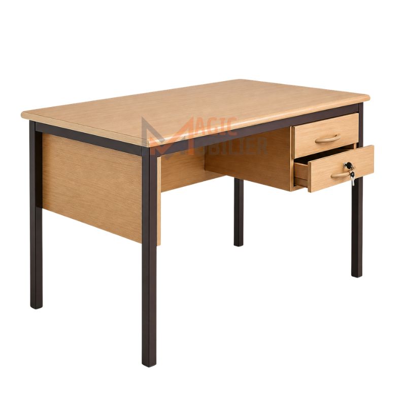 Bureau maitre avec tiroirs en bois A0202