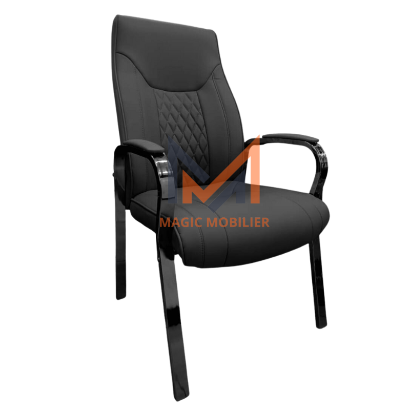 Fauteuil Visiteur Ergonomique ALFA noir Réf. A0755