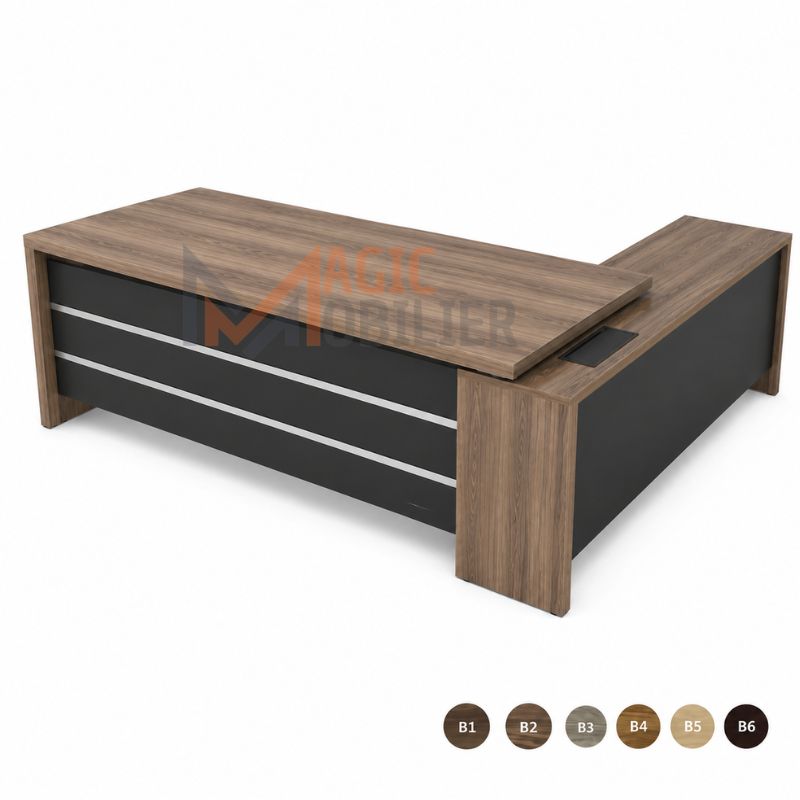 Bureau SAKINOL avec retour vide et caisson Réf. A0255