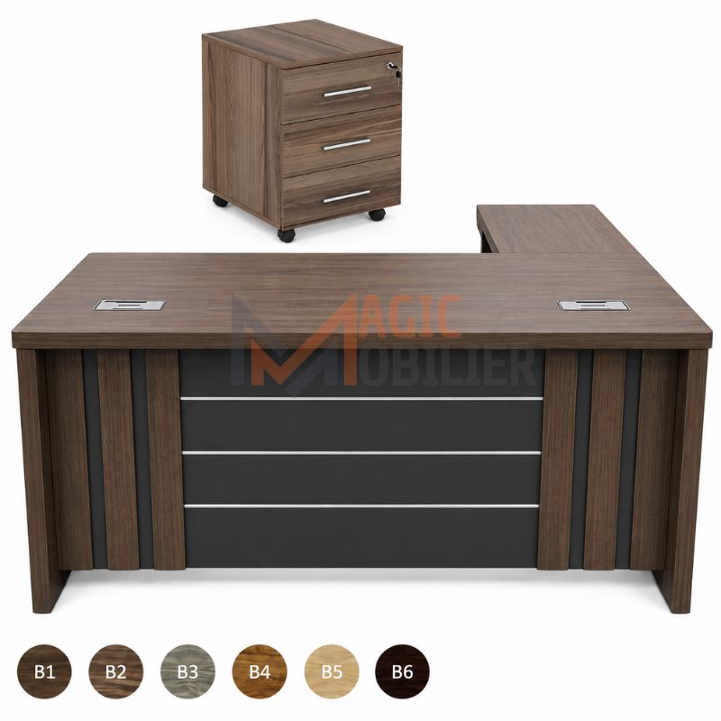 Bureau LYKAN avec retour Réf. A0021
