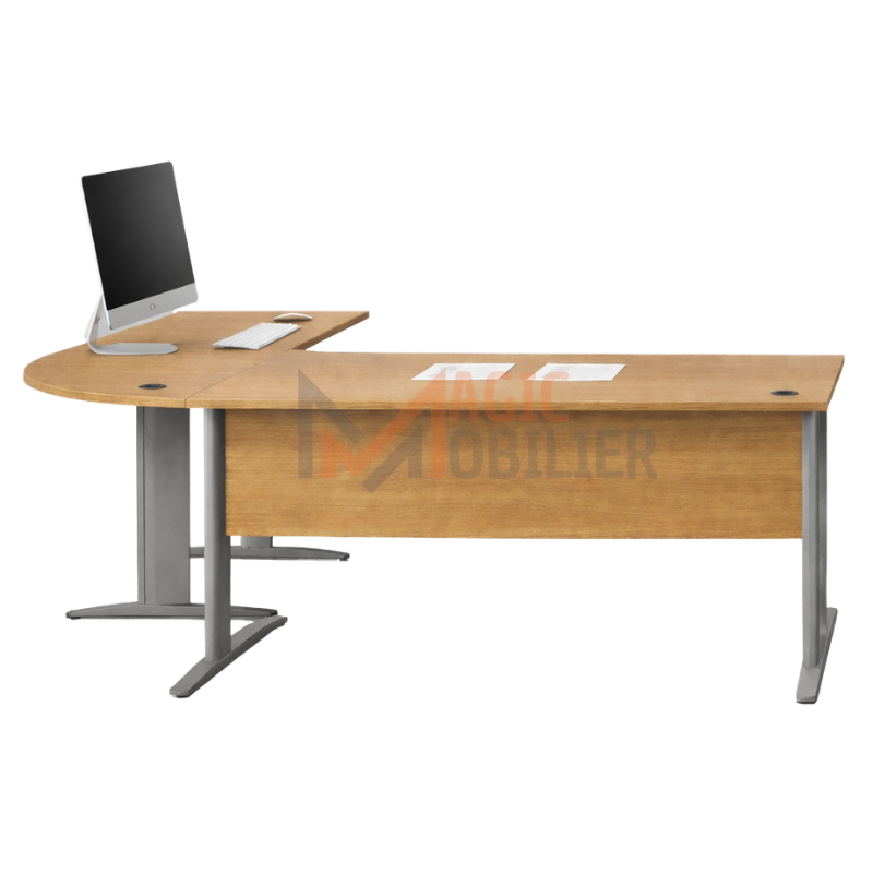 Bureau OSIMA  semi métallique avec retour A-2026-2072