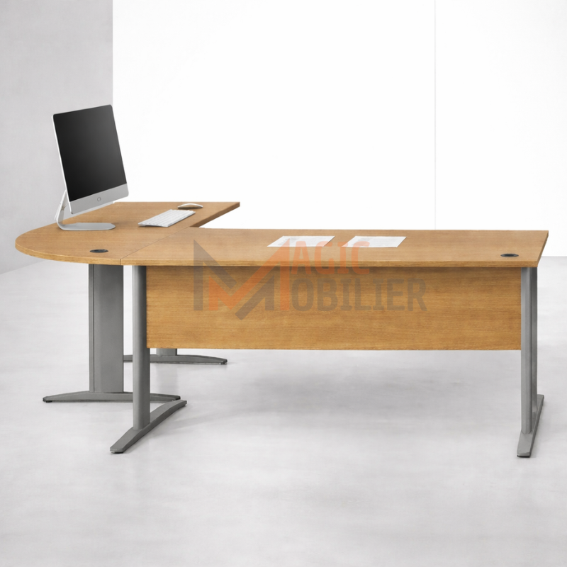Bureau OSIMA  semi métallique avec retour A-2026-2072