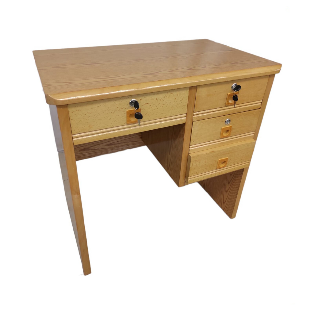 Bureau individuel en bois massif avec tiroir centrale DIM. 80 cm