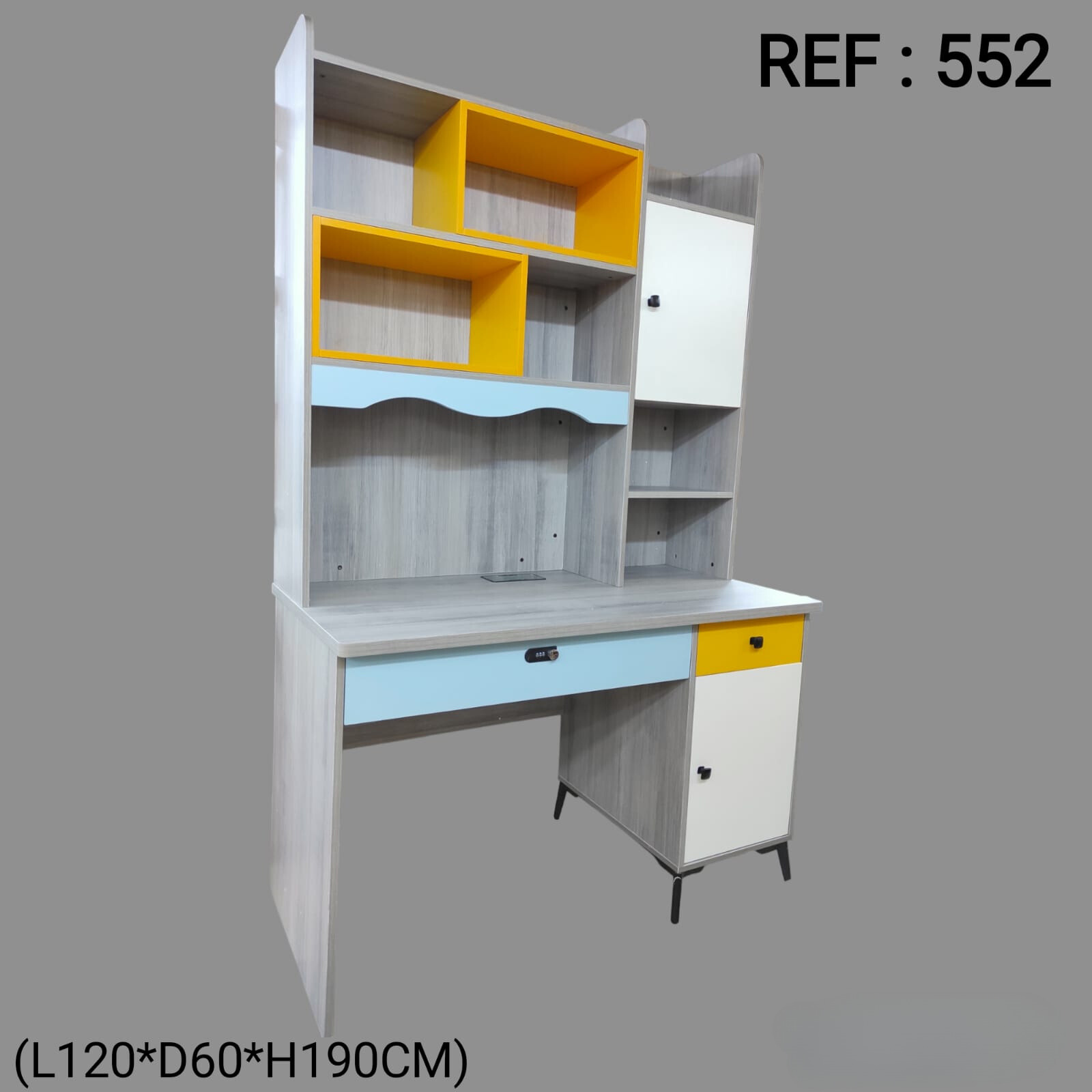 Bureau individuel + rangement élégant