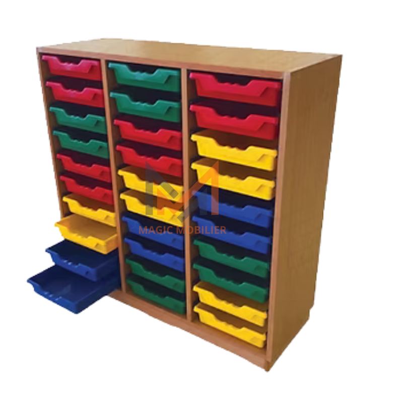 Meuble de rangement avec bacs en plastique A-2026-182