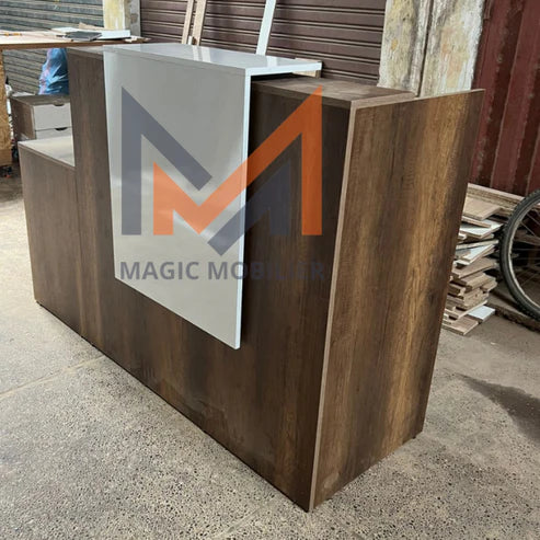 BUREAU COMPTOIR D'ACCUEIL AVEC CAISSON FIXE Réf. A0071