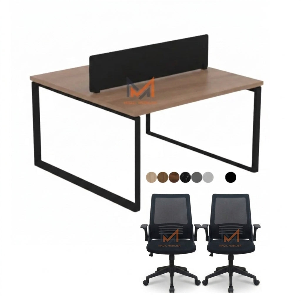 Pack bureau bench 2 places sans caisson Réf. A0739