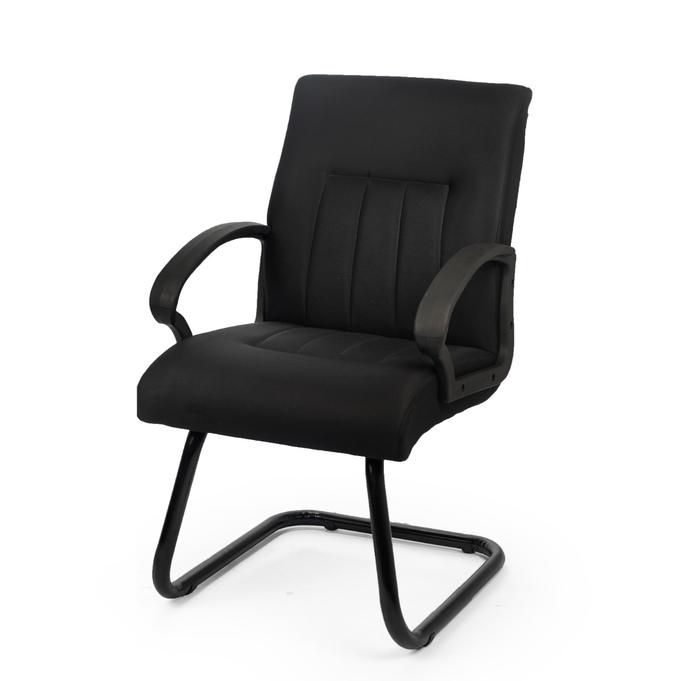 Ensemble Fauteuils BOUNO en tissu/simili cuir NOIR A0195