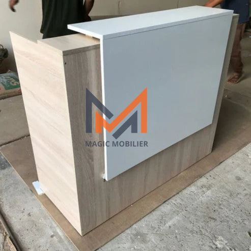 BUREAU COMPTOIR D'ACCUEIL AVEC CAISSON Réf. A0187