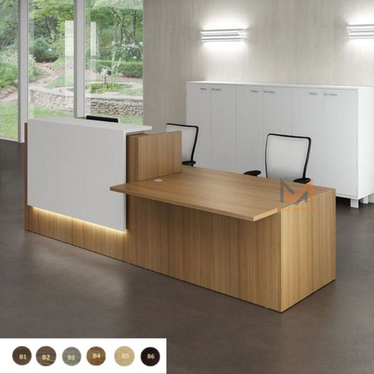 BUREAU COMPTOIR D'ACCUEIL AVEC CAISSON Réf. A0072