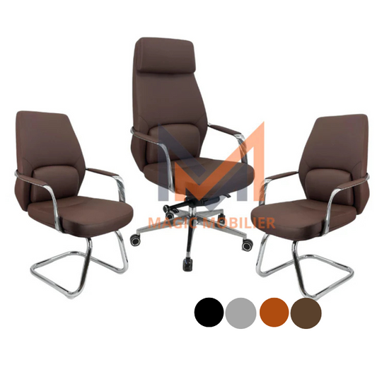 Ensemble Fauteuil Ergonomique Camel Noir Réf. A0286