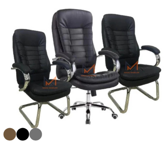 Ensemble Fauteuil RIKASO NOIR / GRIS / CAMEL  Réf. A0135