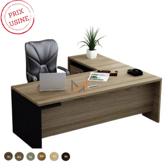 Bureau VASKO avec retour et caisson A0317