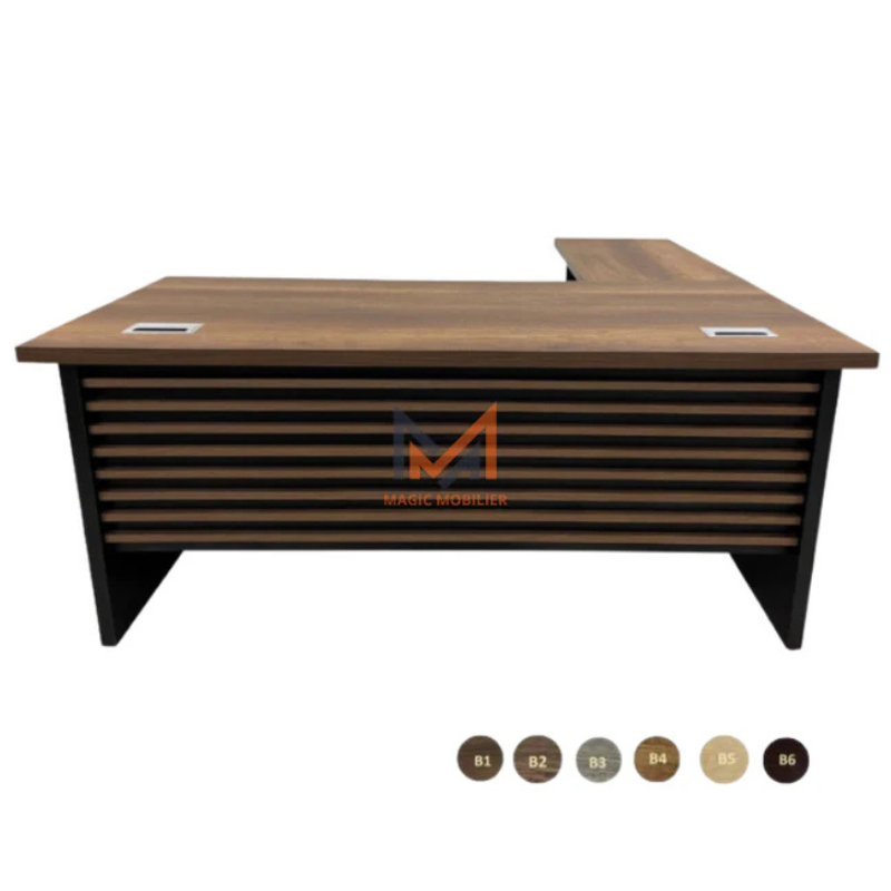 BUREAU NARAKO avec retour et caisson Réf A0004