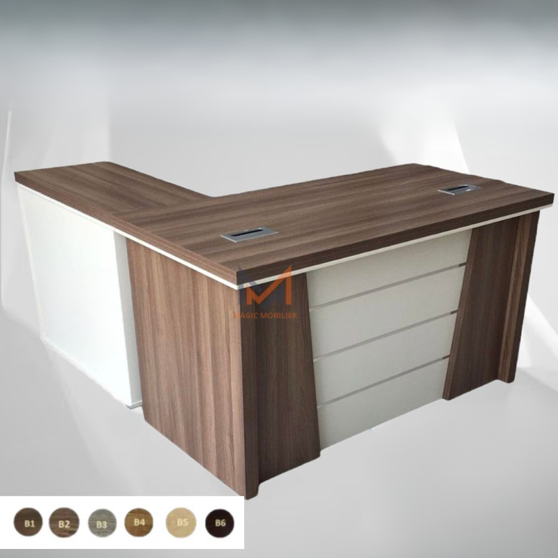 Bureau LAKO avec retour mobile et caisson Réf A0350