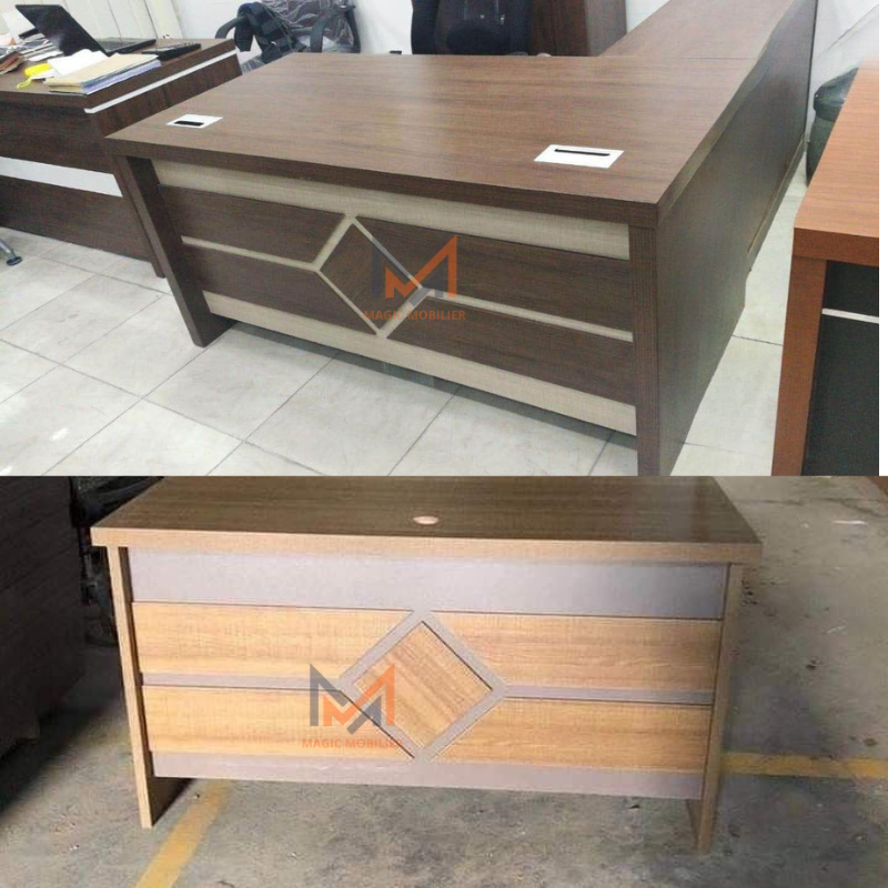 Bureau FANTASIA avec retour et caisson Réf A0045