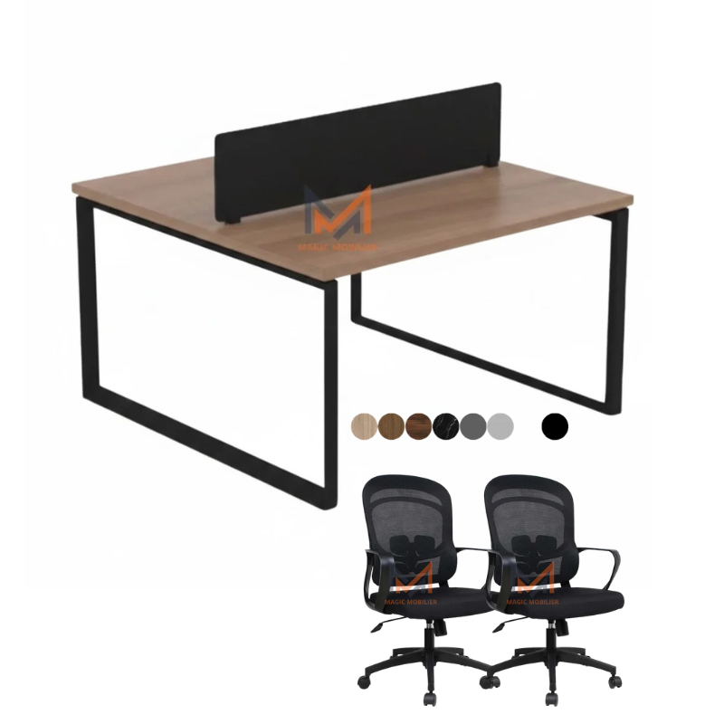 Pack bureau bench 2 places sans caisson Réf. A0739