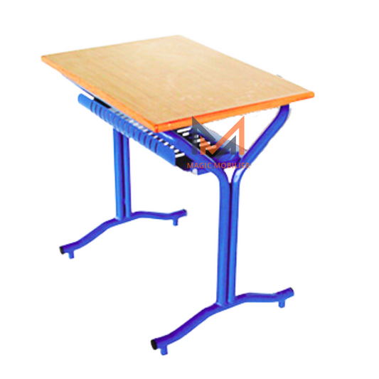 Table Scolaire individuelle avec casier piètement Y A0154