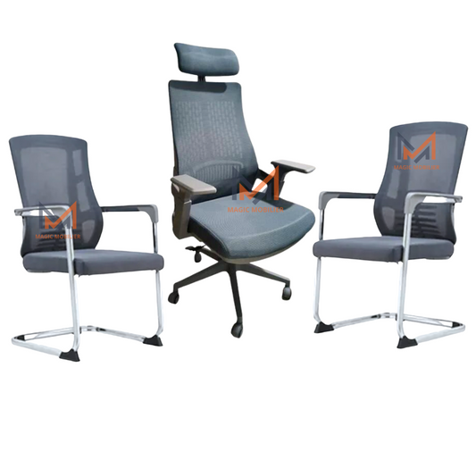 Ensemble Fauteuil de direction en mesh SCAD Réf A0052